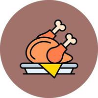 diseño de icono creativo de pierna de pollo vector