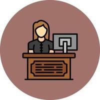 Receptionist Creative Icon Design vector