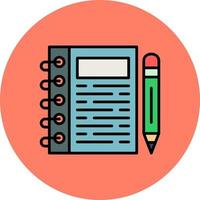 diseño de icono creativo de cuaderno vector