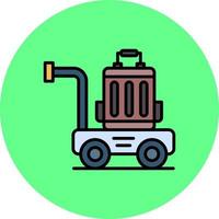 Luggage Cart Creative Icon Design vector