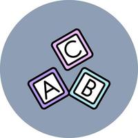 diseño de icono creativo de bloque abc vector