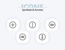 Symbols and Arrows Line Icon Pack 5 Icon Design. . circle. warning vector