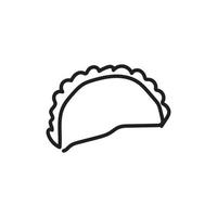 Dumpling icon for food apps and websites vector