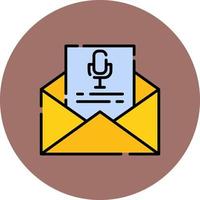 Voice Email Creative Icon Design vector