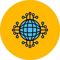 Global Network Creative Icon Design vector