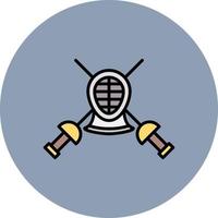 Fencing Creative Icon Design vector