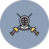 Fencing Creative Icon Design vector