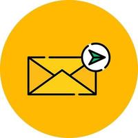 Send Mail Creative Icon Design vector