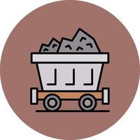 Mine Cart Creative Icon Design vector