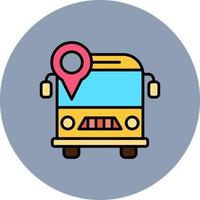 School Bus Creative Icon Design vector