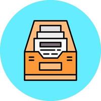 diseño de icono creativo de caja de archivos vector