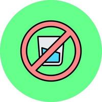 No Soft Drink Creative Icon Design vector