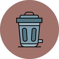 Trash Bin Creative Icon Design vector