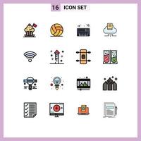 16 Creative Icons Modern Signs and Symbols of wifi notebook sport book cloud Editable Creative Vector Design Elements