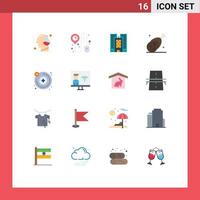 16 Creative Icons Modern Signs and Symbols of head business mind check in food Editable Pack of Creative Vector Design Elements