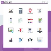 16 Creative Icons Modern Signs and Symbols of egypt placeholder pyramid calculator news Editable Pack of Creative Vector Design Elements