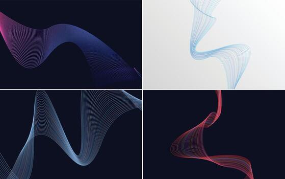 modern wave curve abstract presentation background Pack vector