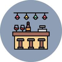 Bar Counter Creative Icon Design vector