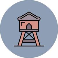 diseño de icono creativo de torre de vigilancia vector