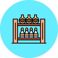 Bottle Rack Creative Icon Design vector