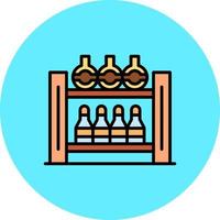 botellero, creativo, icono, diseño vector