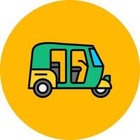 Rickshaw Creative Icon Design vector