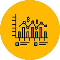 Bar Chart Creative Icon Design vector