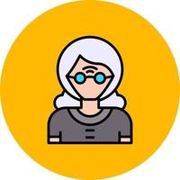 Old Woman Creative Icon Design vector