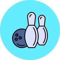 diseño de icono creativo de bolos vector