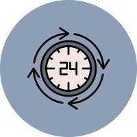 24 Hours Creative Icon Design vector