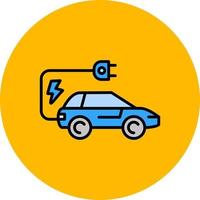 Electric Car Creative Icon Design vector