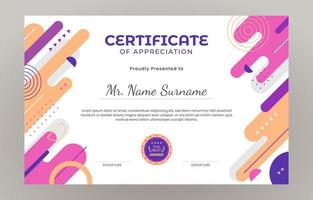 Flat Modern Certificate Concept vector