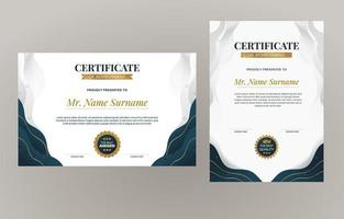 Set of Gradient Modern Certificate Template vector