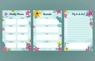 Spring Themed Journal Template vector