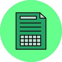 Spreadsheet Creative Icon Design vector