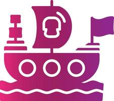 Pirates Ship Creative Icon Design vector