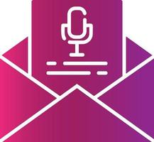 Voice Email Creative Icon Design vector