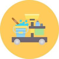 Cleaning Cart Creative Icon Design vector