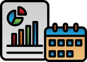 Yearly Report Vector Icon Design