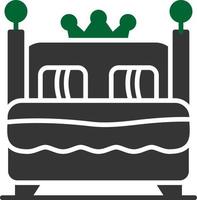 Double Bed Creative Icon Design vector