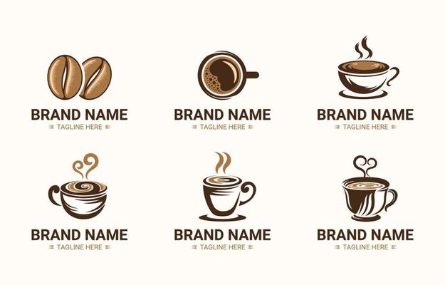 Set Of Vintage Coffee Logos