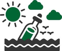Message In A Bottle Creative Icon Design vector
