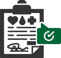 diseño de icono creativo de registro médico vector