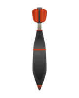 Portable Air Bomb in realistic style. Drone Rocket and Military Missile. Army Weapon. Colorful PNG illustration.