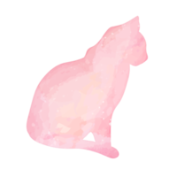 vattenfärg pastell katt med stänka ner silhuett målning ClipArt png