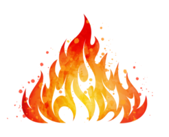 acquerello dipinto sfolgorante rosso fiamma fuoco bolide illustrazione clipart png