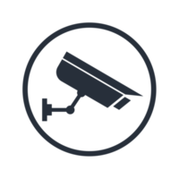 icône de vidéosurveillance de caméra de sécurité transparente png