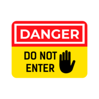 Danger, Do not enter sign png