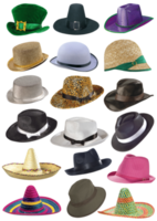 cappelli e copricapo. elegante estate maschio e femmina copricapo png