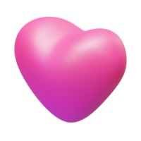 San Valentino cuore isometrico 3d rendere elemento png